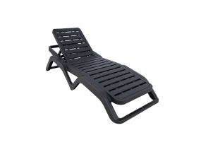 Deck chair SCIROCCO, dark grey