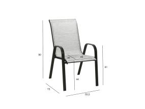 Tool DUBLIN 55,5x73xH90cm, hõbehall