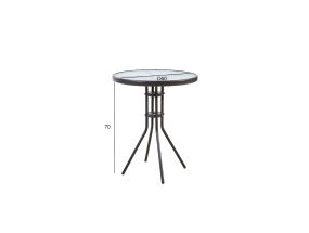 Table DUBLIN D60xH70cm, dark brown