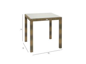 Laud WICKER 73x73xH71cm, cappuccino