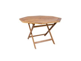 Table FINLAY 120x120xH72cm, 8-cornered, acacia