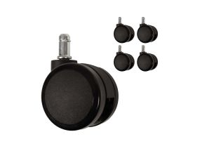 Toolirattad MIKE 5tk, 60mm, must plastik