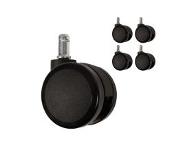 Toolirattad MIKE 5tk, 60mm, must plastik