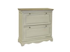 Jalatsikapp SAMIRA 92,5x32xH97cm, antiikvalge/naturaalne