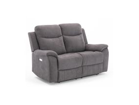 Sofa MILO 2-seater electric recliner, gray