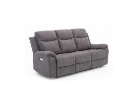 Sofa MILO 3-seater electric recliner, gray