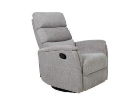 Tugitool BARCLAY manuaalne recliner, pöörlev ja kiikuv, helehall