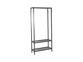 Front shelf STRAIGHT 85x32xH180cm, steel frame, color: black / chrome