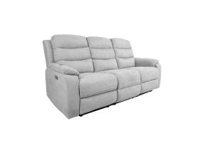 Diivan MIMI 3-kohaline elektriline recliner 208x93xH102cm, helehall
