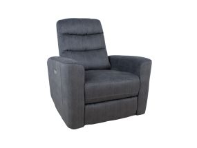 Recliner armchair GASTON electric, grey velvet