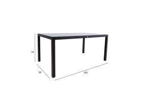 Laud AMALFI 160x90x74cm, hall, alumiiniumraam