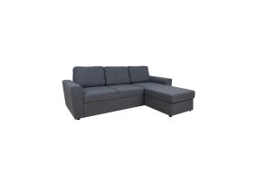 Corner sofa bed INGMAR dark gray