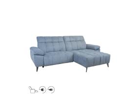 Nurgadiivan LUZERN PN elektriline recliner 264x87/160xH85cm, sinakashall