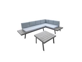 Aiamööblikomplekt DELGADO nurgadiivan ja laud