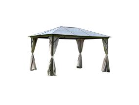 Varikatus SUNSET 3x4xH2/2,7m, pruun/taupe, alumiinium, polüesterkangas