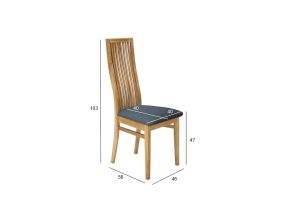 Chair RETRO 46x56xH103cm, grey