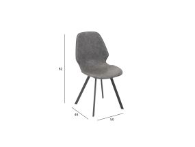 Chair HELENA 46.5x53xH87cm, grey