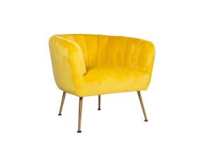 Tugitool TUCKER kollane, 78x71xH69cm, polüesterkangas, roostevaba teras