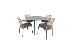 Garden furniture set PRUSSIA table and 4 chairs