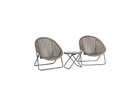 Garden furniture set TURKU 2 chairs and side table