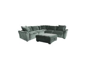 Nurgadiivan ja tumba DIVI 2176x276x102xH84cm, mündiroheline