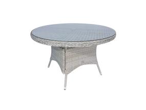 Laud ASCOT D121xH75cm, hall, alumiinium, plastikpunutis