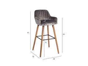 Baaritool ARIEL 48x52xH97cm, hall