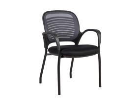 Klienditool TORINO 59x59xH84cm, hall/must