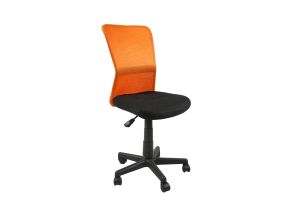 Office chair BELICE 41x42xH83-93cm, black/orange