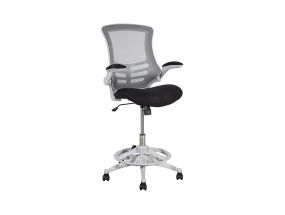 Высокий офисный стул TRIBECCA, 62,5x62xH109-128,5см, серый, полиэстер, пластик