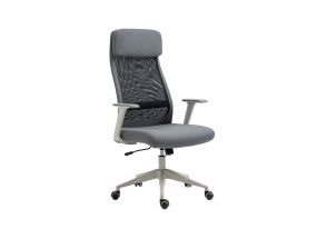 Töötool ELMER 67x62xH113-124cm, hall / must