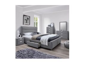 Bed CAREN 160x200cm, grey