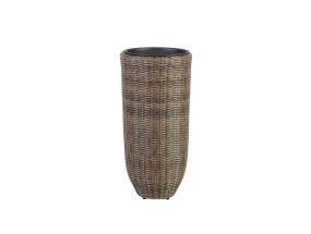 Lillepotiümbris WICKER D37xH77cm, plastikpunutis, värvus: tumepruun