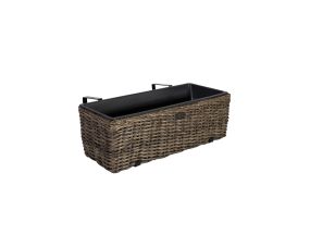 Rõdu lillekast WICKER 60x19xH18cm, tumepruun