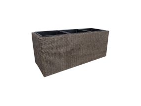 Lillekast WICKER 110x39xH45cm, tumepruun