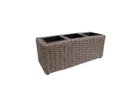 Lillekast WICKER 48x18xH18cm, tumepruun