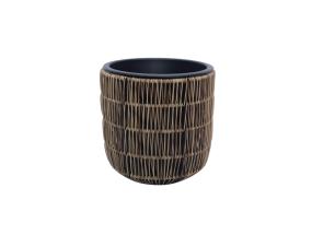 Lillepott WICKER D27xH28cm, helepruun