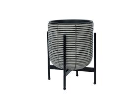 Lillepott WICKER alusega 30x30xH38cm, beežikashall