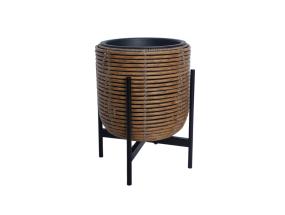 Lillepott WICKER alusega 30x30xH38cm, pruun