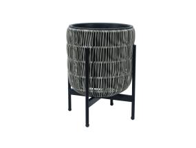 Lillepott WICKER alusega 30x30xH38cm, hall