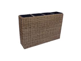 Lillekast WICKER 89x24xH60cm, helepruun