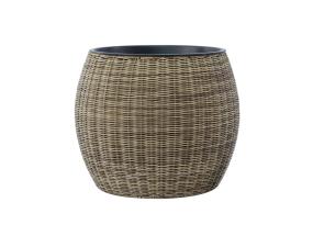 Lillepott WICKER D48xH40cm, helepruun