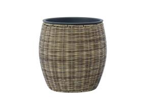 Lillepott WICKER D30xH30cm, helepruun