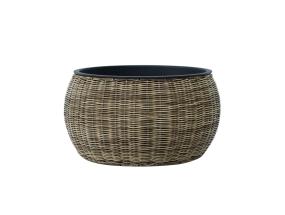Lillepott WICKER D48xH26cm, helepruun