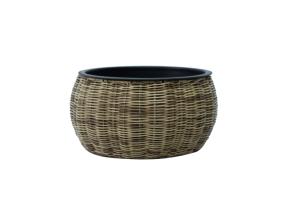Lillepott WICKER D37xH19cm, helepruun