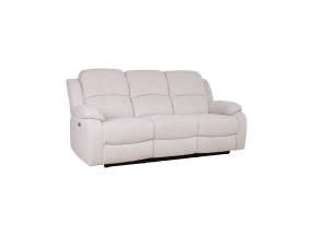 Diivan FELICIA 3-kohaline elektriline recliner 208x96xH100cm, loodusvalge