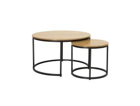 Diivanilaud HEDVIG 2tk komplektis, saar/must