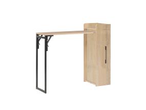 Baarilaud HEDVIG kokkupandav 122x44,5xH108cm, saar/must