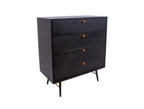 Kummut LUXEMBOURG 80x40xH90cm, must melamiin