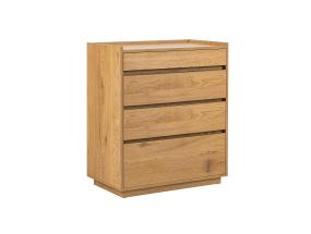 Kummut SACHA 75x40xH89cm, tammedekooriga melamiin